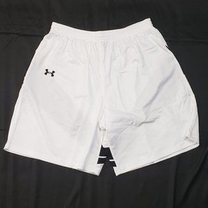 Under Armour Mens White and Black Zagger Mesh Shorts with No liner X-L NWOT